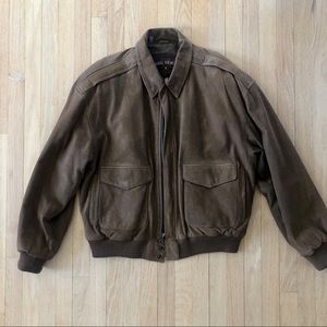 Vintage Global Identity G-III leather pilot jacket